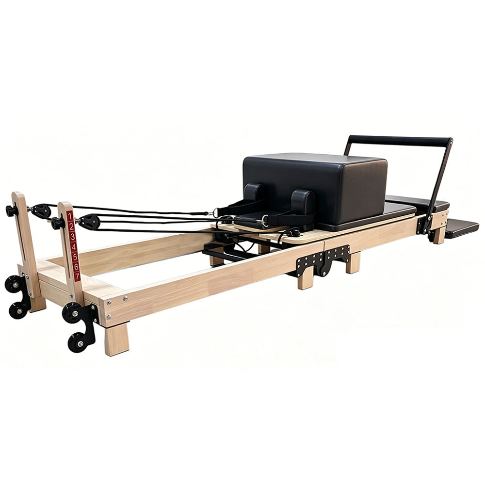 Foldable Oak Pilates Reformer – Home Studio Edition