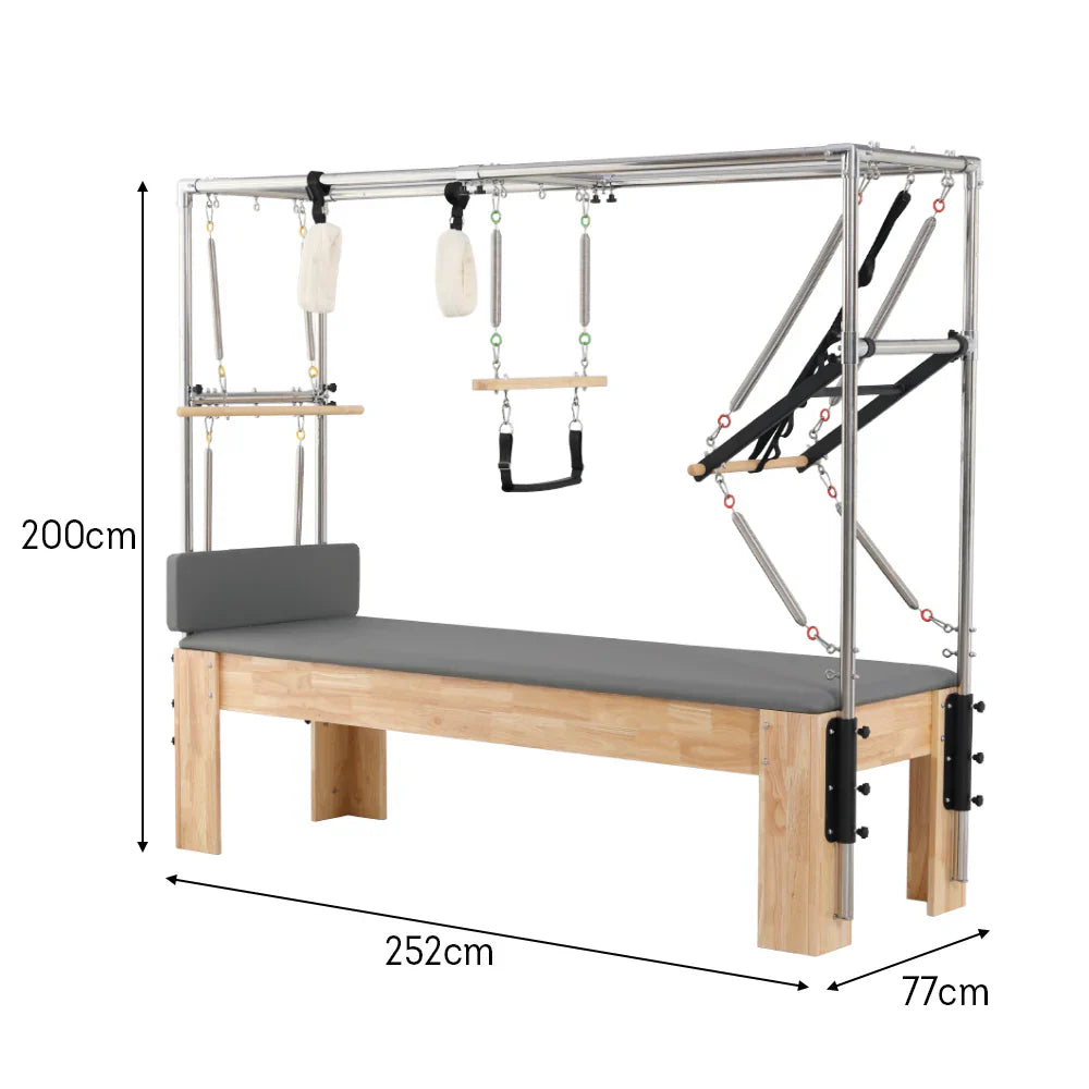 Rubberwood Frame Pilates Cadillac Full Trapeze Table