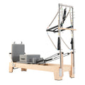 Professional Pilates Reformer with Tower – Rubberwood & 14-Spring Resistance System