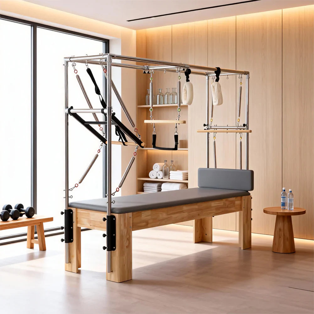 Pilates Studio Combo Set – Full Body Training Kit with Cadillac, Reformer, Ladder Barrel, Wunda Chair & Spine Corrector