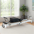 Foldable Aluminum Reformer Pilates Bed with 6-Spring Resistance & PU Leather Cushion