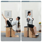 Wooden Pilates Chair – Compact Dual Handle Wunda Chair with Rubberwood Frame