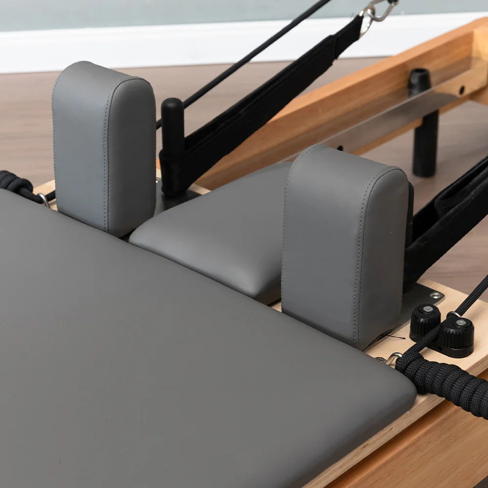 Oak Pilates Reformer padded carriage detail
