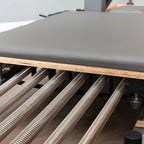 Oak Pilates Reformer carriage and rail detail